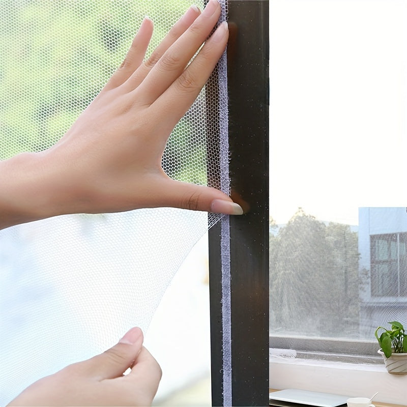 Adjustable Anti-Mosquito Window Screen Netting with Hook and Loop Tape