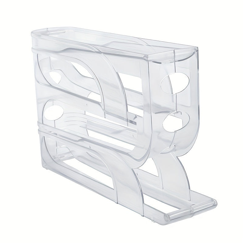 Multitier Refrigerator Egg Storage Rack Plastic Organizer Space-Saving