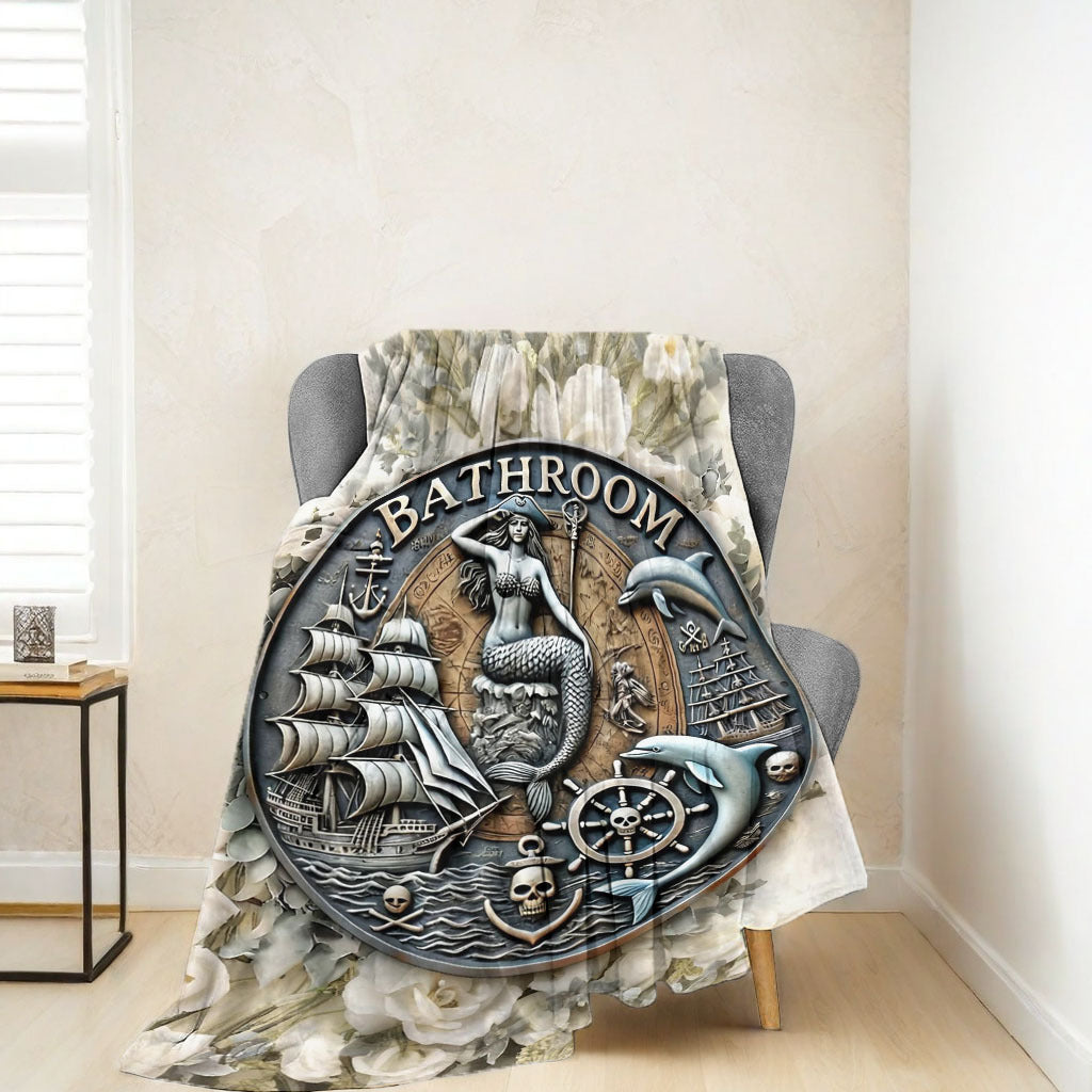 Gray Pattern Flannel Throw Blanket Soft Warm Cozy for Home Camping Travel