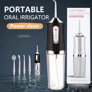 Erkaklar va ayollar uchun portativ elektr tish tozalash, 4 ta nozzli og'iz parvarishi