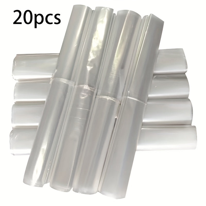 20-Pack Clear Plastic Garment Bags for Suits Dresses Coats Dustproof Storage