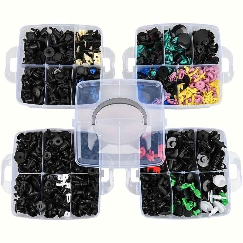 Automotive Fastener Kit Nylon Rivets Cable Ties Push Pins Hardware Set