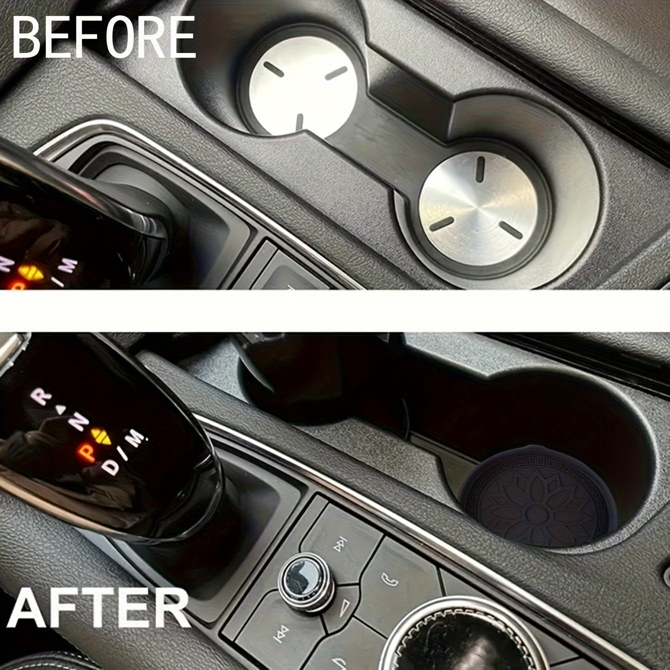 Avtomobil ichki qismi uchun gullli dizaynga ega universal silikon suv stakan tutgichi