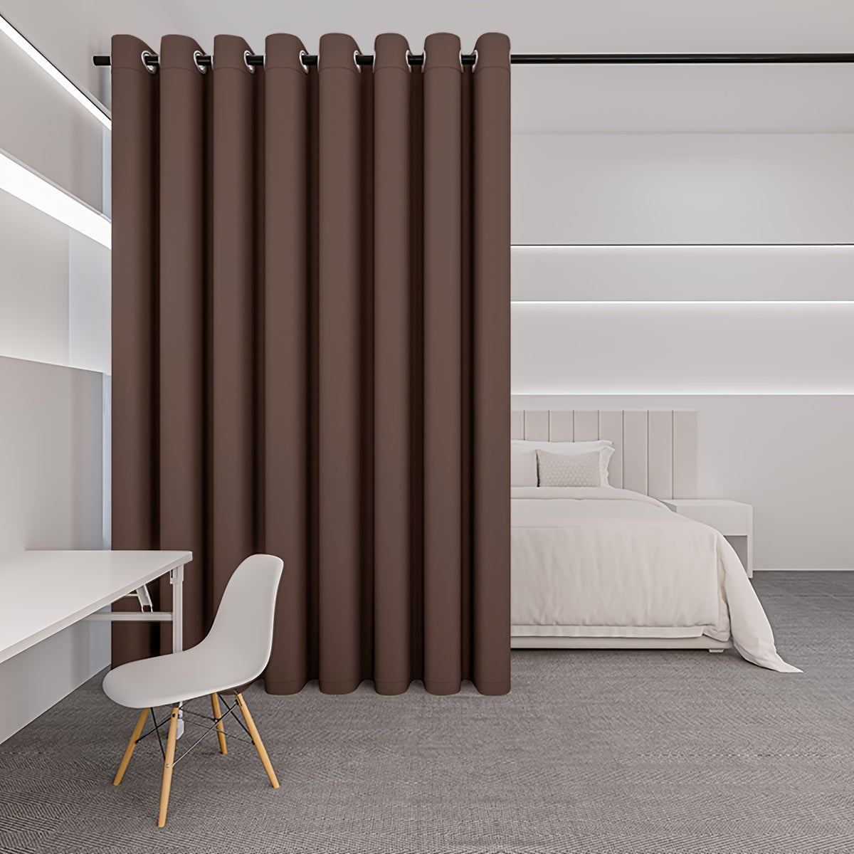 Blackout Room Divider Curtain for Living Room Bedroom Wall Privacy Grommet Panel