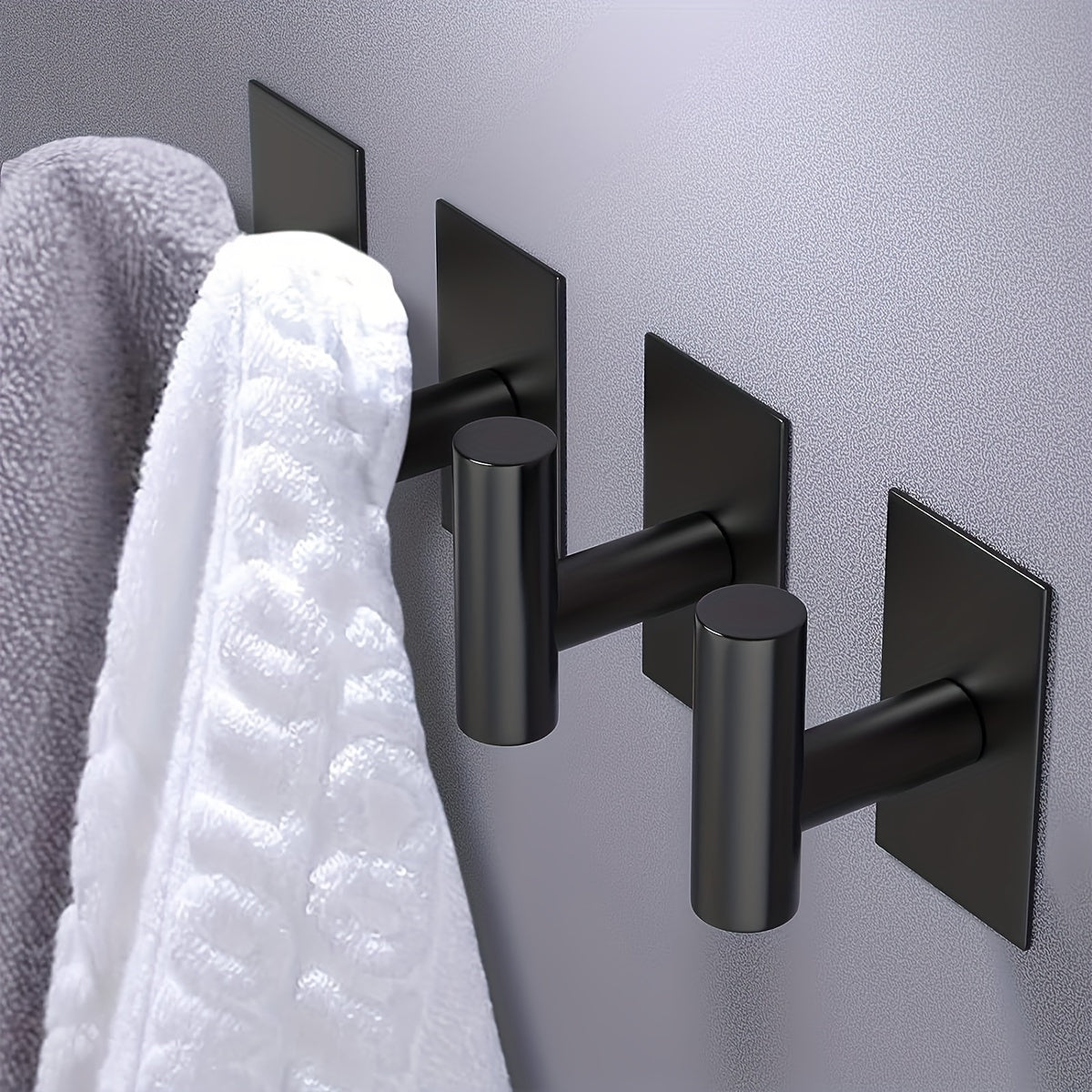 Bathroom Hardware Set Includes Towel Rack Toilet Paper Holder and Hooks