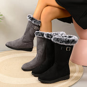 Women's Warm Leather Long Boots in 3 Colors