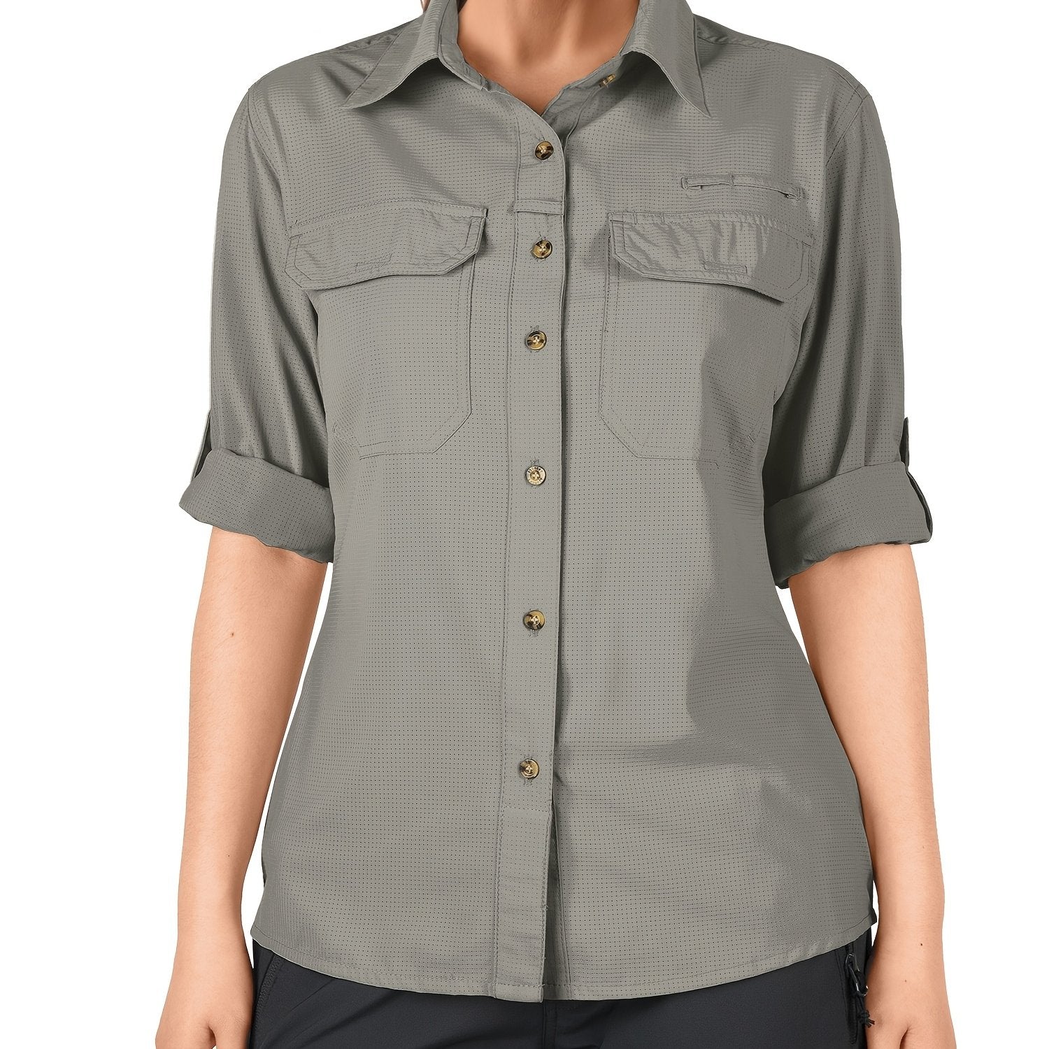 Women's Quick Dry Long Sleeve Shirt for Hiking Travel Plus Size