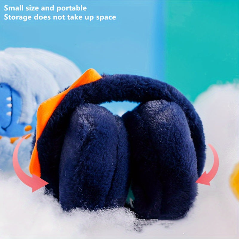 Winter Warm Folding Plush Ear Muffs for Men Women Soft Acrylic Knitted Design