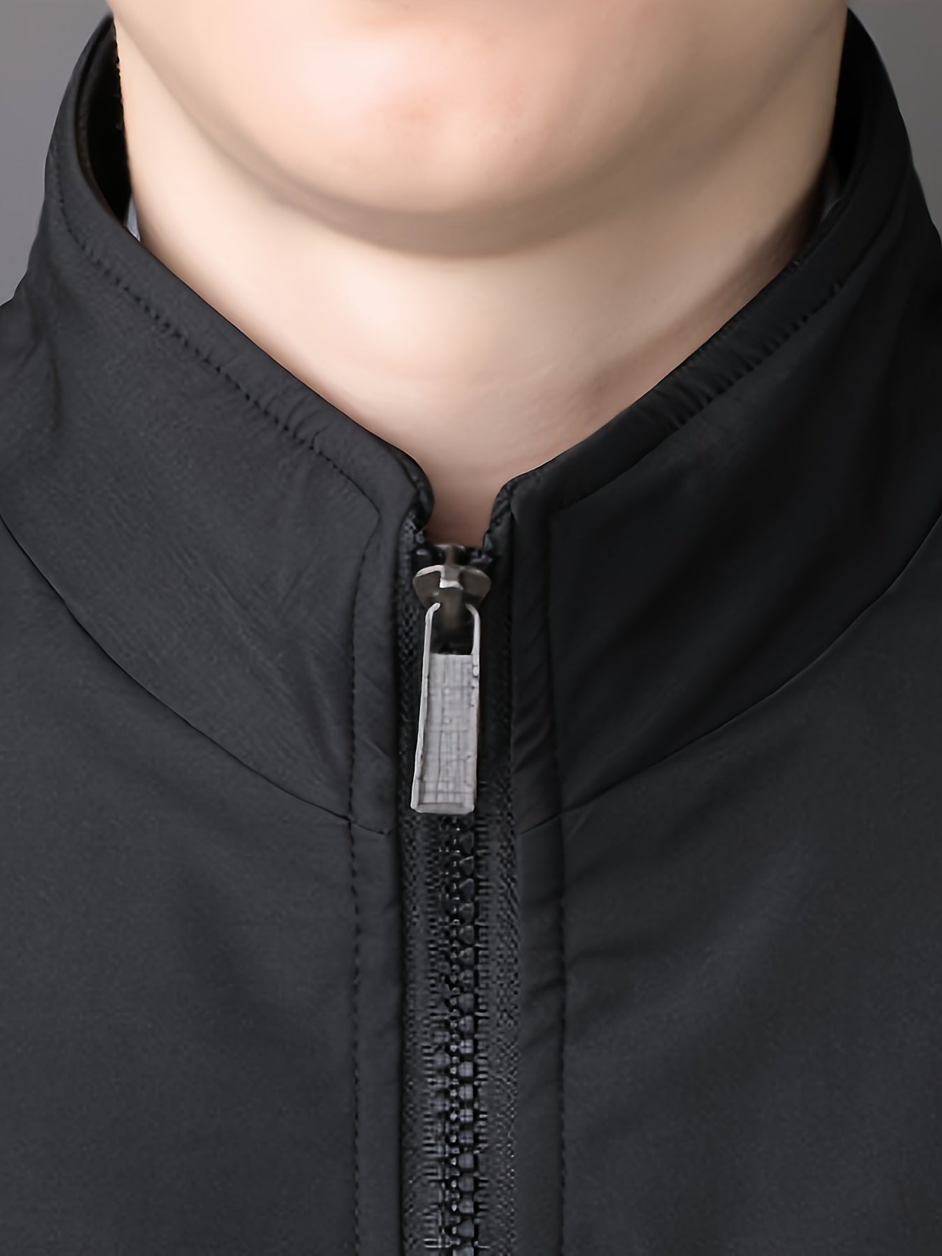 Мужское пальто с флисовой подкладкой, застежка-молния, однотонное, классический крой, полиэстер, теплое, повседневное