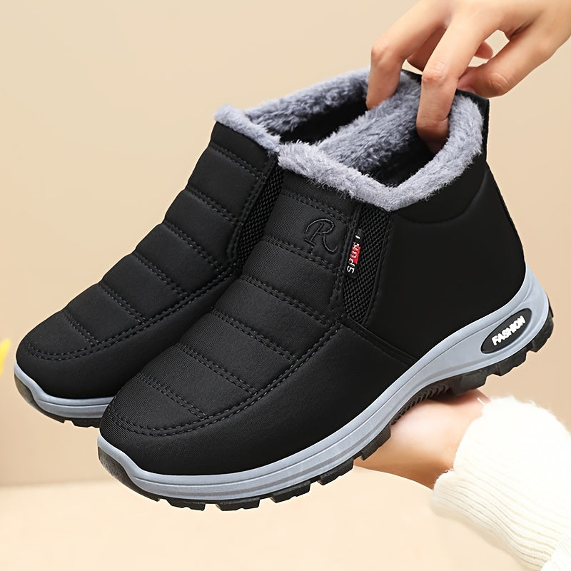 Women's Fluffy Warm Winter Boots with Thick Sole Anti-Slip Style