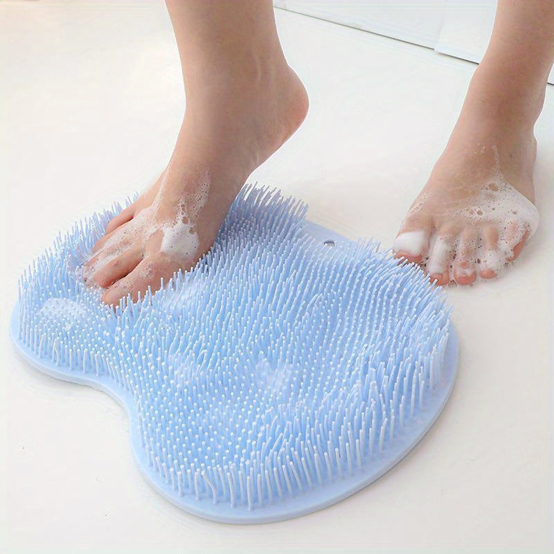 Exfoliating Bath & Foot Scrubber Non-Slip Suction Cup Massage Pad Green