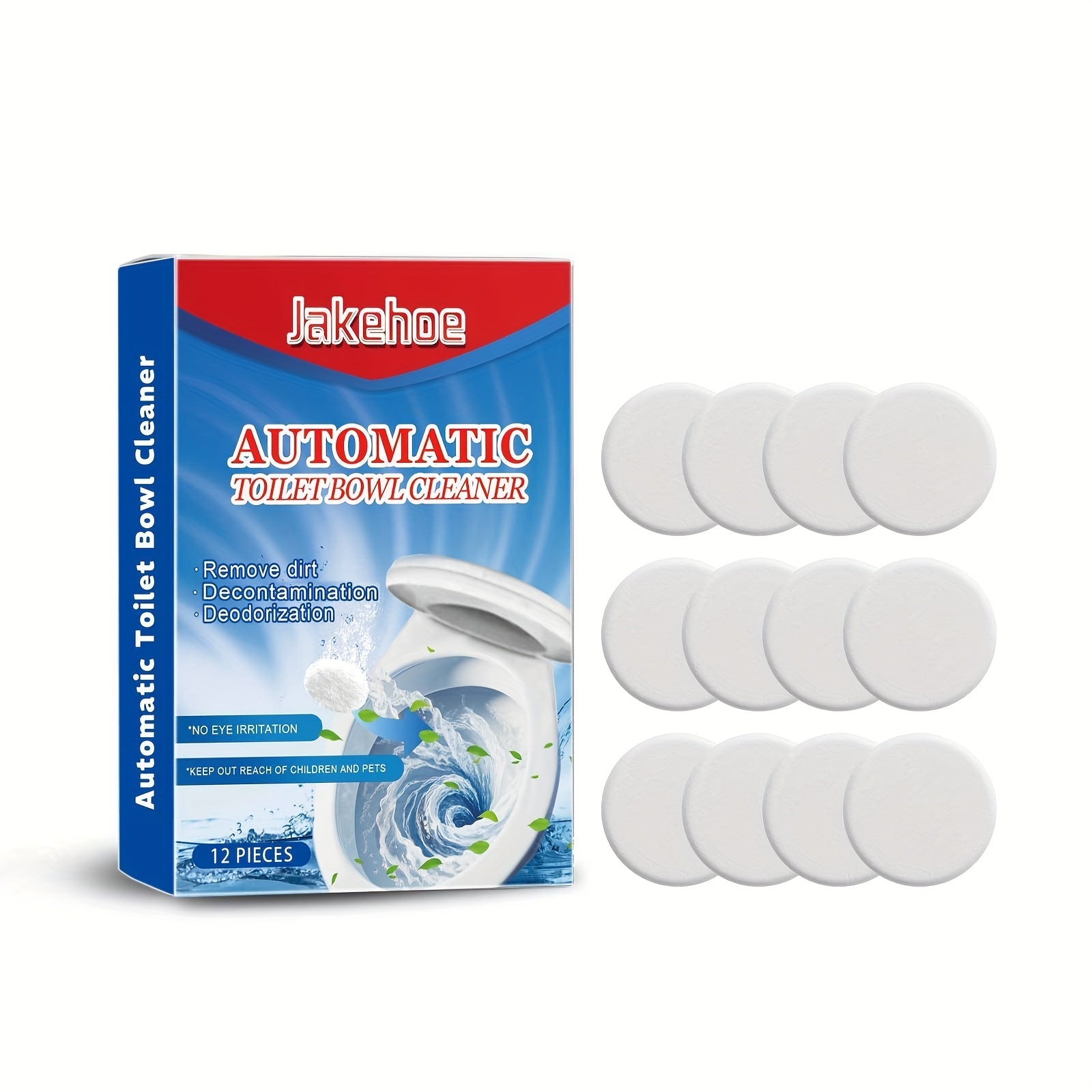 Effervescent Toilet Cleaning Tablets Odor Removal Stain Removal Plastic