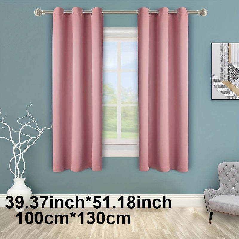 Blackout Curtain 1 Panel Solid Black Insulated Room Darkening for Bedroom Living Room