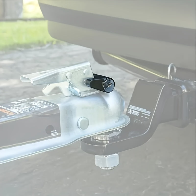 Heavy-Duty Zinc Alloy Trailer Coupler Lock 1/4 Inch Pin Anti-Theft for RVs Trucks Boats White Cylinder Options