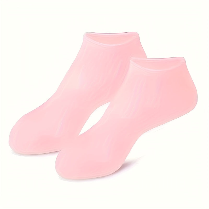 Silicone Moisturizing Foot Socks for Cracked Feet with Massage Gel