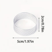 Small Stainless Steel Fruit Tart Mold 1.97in Non-Stick Round Pastry Ring