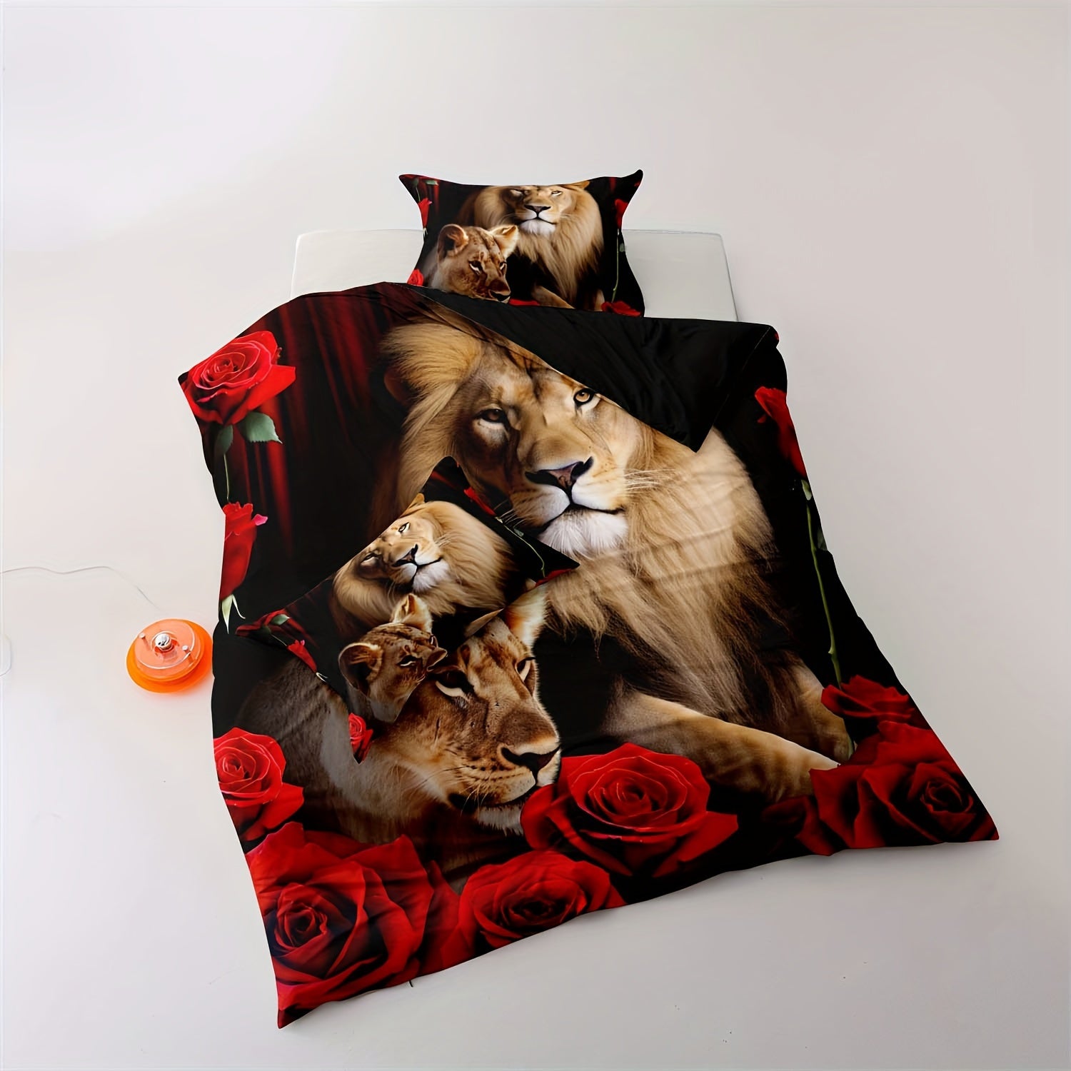 2/3 Pieces Duvet Cover Set King Size Animal Print Polyester Soft and Comfortable for Boys and Girls