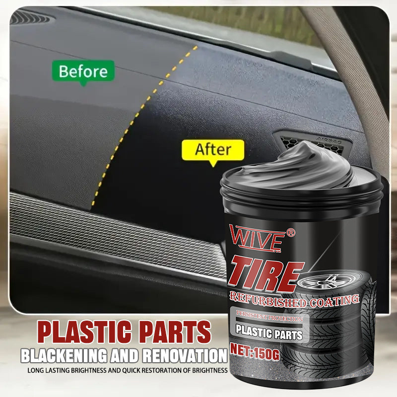 Black Plastic Car Wax and Polishing Kit for Interior and Exterior