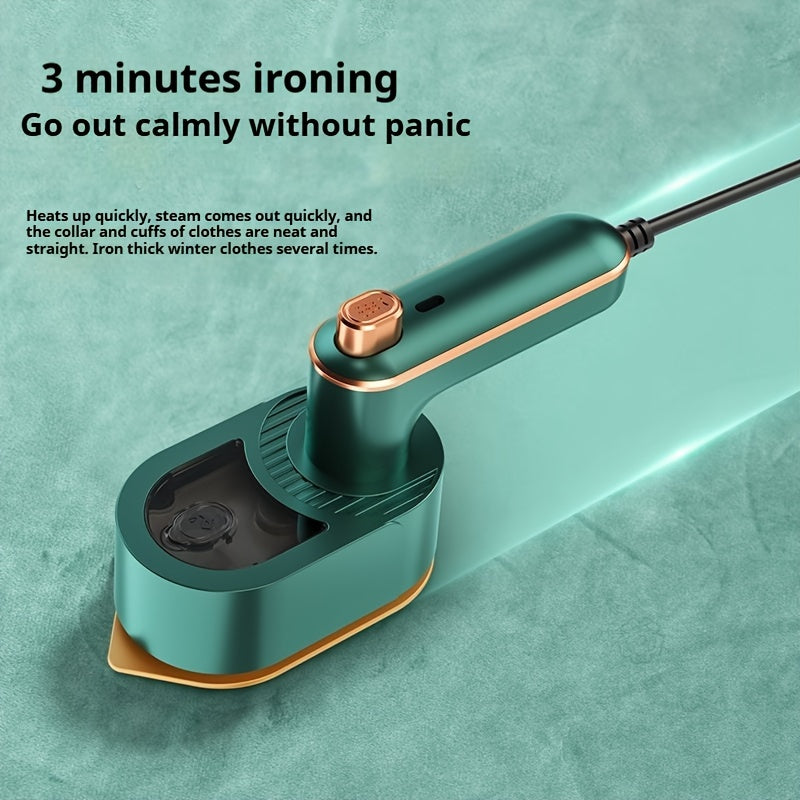 Yangi kelgan mini portativ qo'l steamir, kuchaytirilgan quvvat manbai bilan, 220V-240V Evropa ikki pinli ulagichi, uy va yotoqxona uchun.