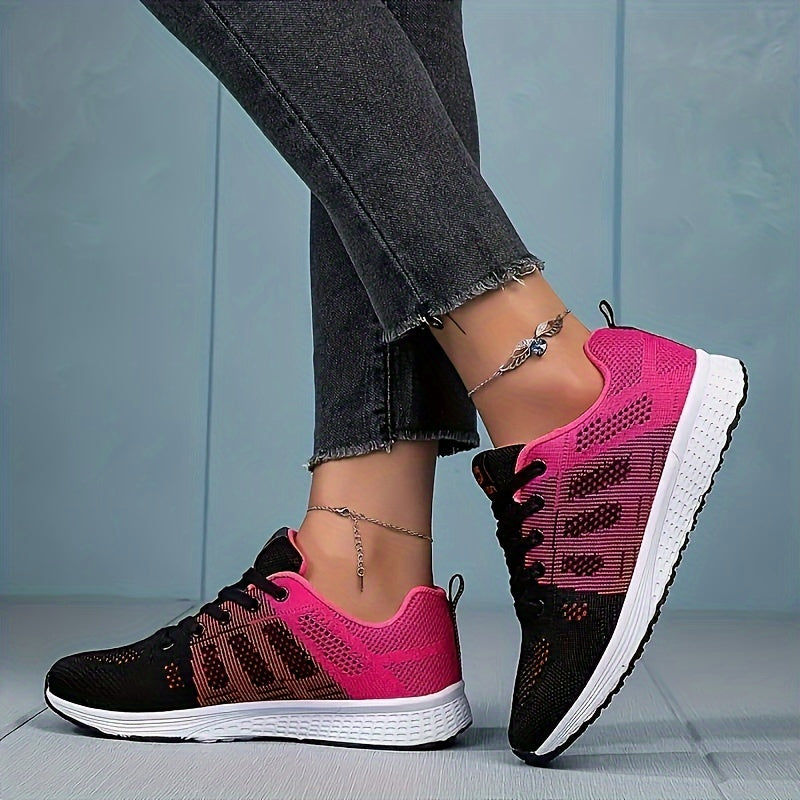 ayollar uchun nafas oluvchi tarmoq yugurish poyafzallari past top sport sneakers