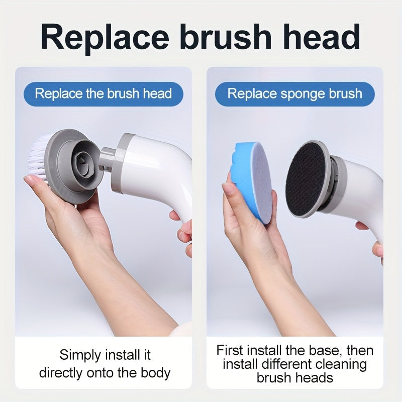 9-in-1 Multi-Functional Cleaning Brush with Adjustable Speed and Rechargeable Battery