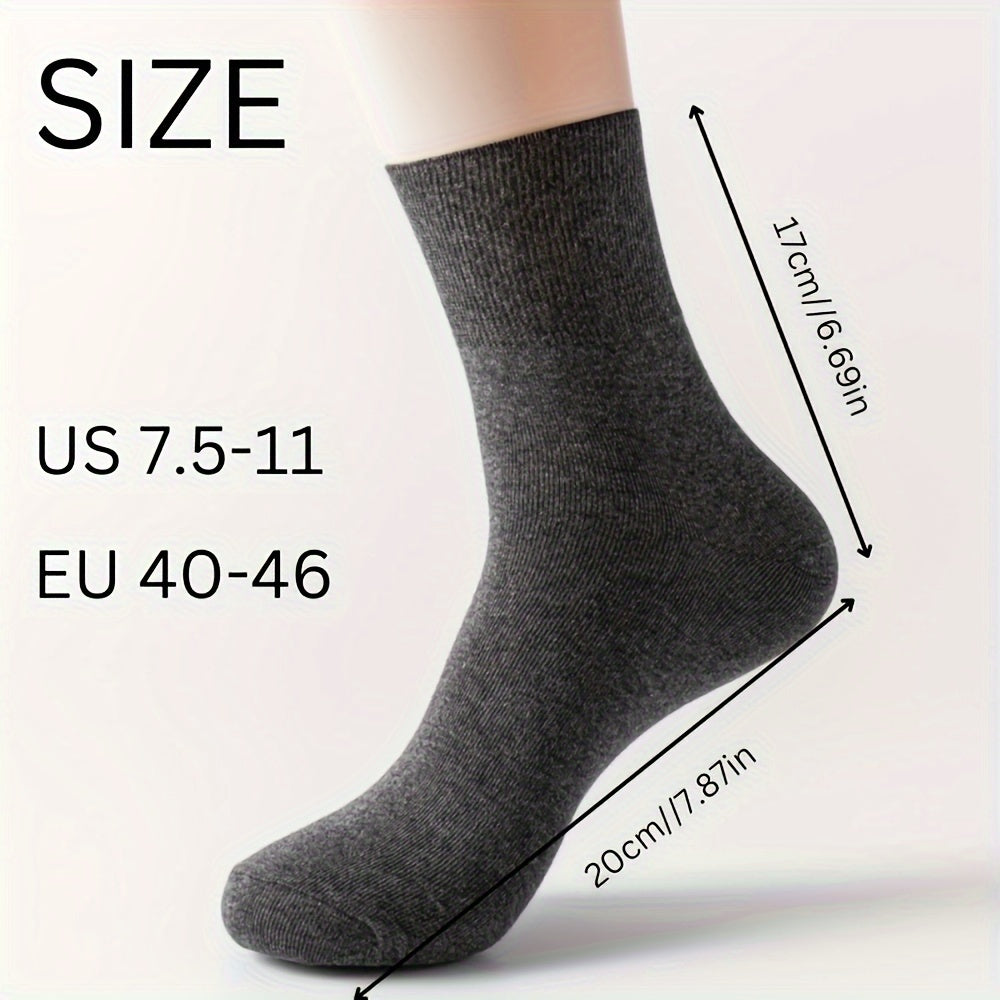 Мужские диабетические носки дышащие вязаные влагопоглощающие хлопковые смеси эластичные по размеру однотонные в упаковке из 6 пар