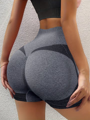 Women's High Waist Yoga Shorts Tummy Control Butt Lift Seamless Breathable Solid
