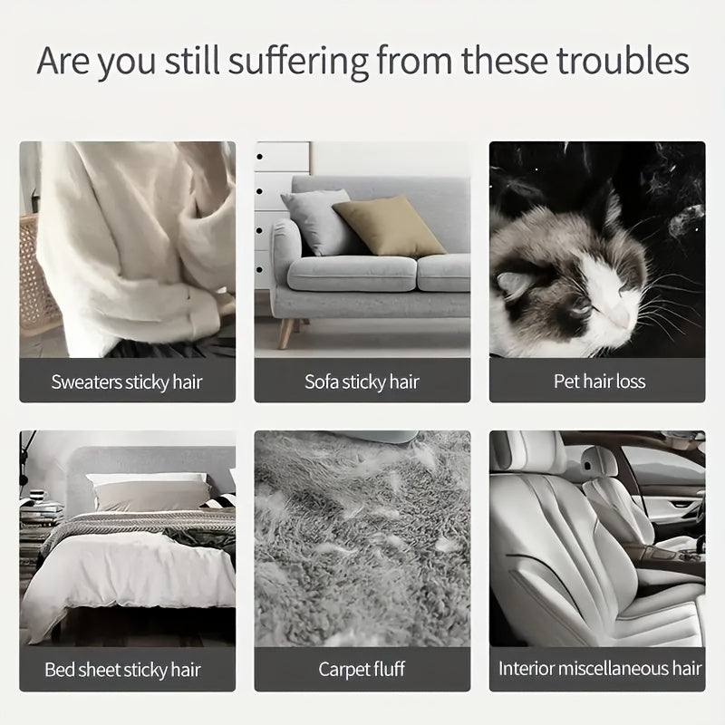 Многофункциональная многоразовая щетка для удаления пыли, идеальна для удаления шерсти кошек и чистки мебели, одежды и ковров - не требует электроэнергии, идеально подходит для использования в помещении в гостиной, спальне.
