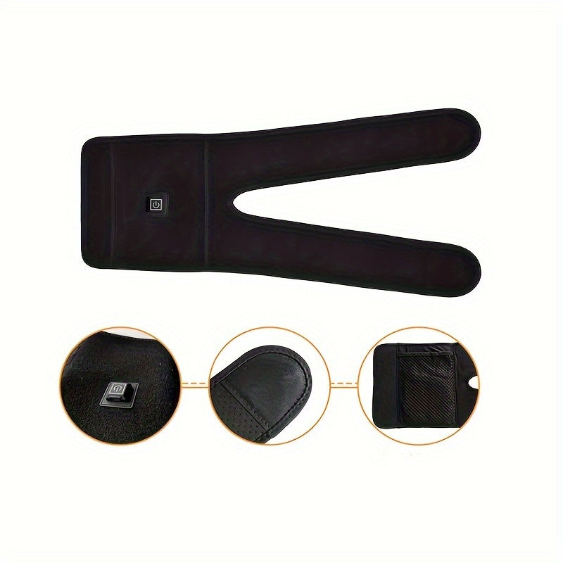 Erkaklar va ayollar uchun elektr massajli isitiladigan tizzali o'ralma, oyoqlarga tinchlantiruvchi parvarish va issiqlik taqdim etadi.