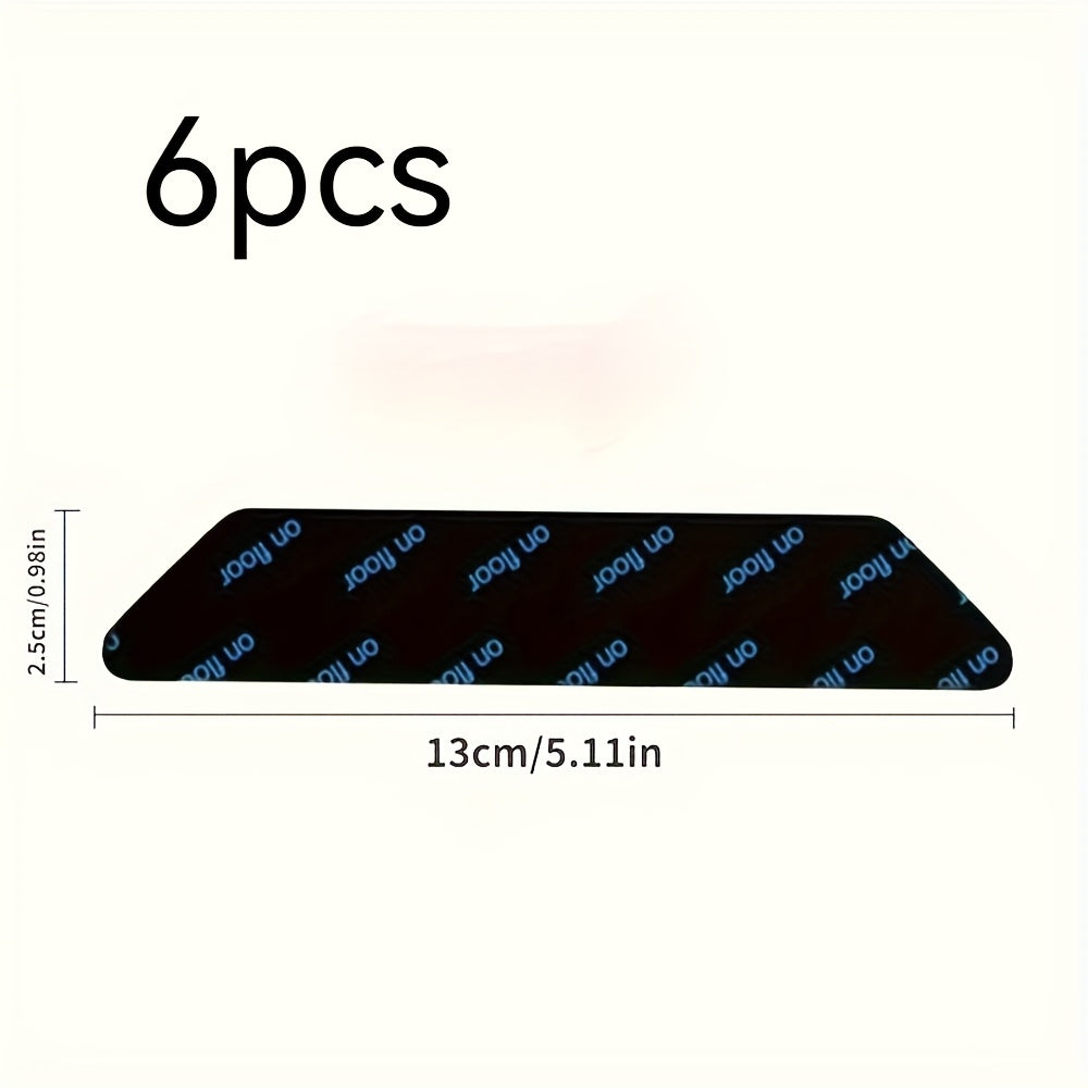 Set of 6 Reusable Double-Sided Carpet Grippers with Washable Adhesive Strips