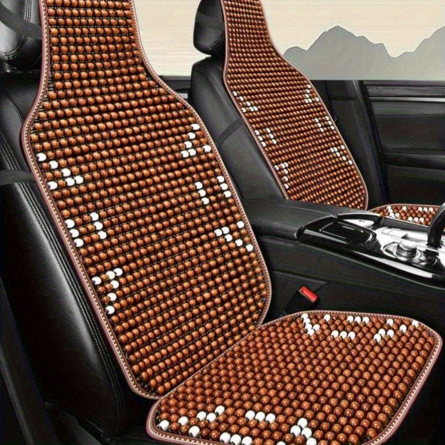Summer Cool Car Seat Cushion Ventilated Wooden Bead Seat Pad for Adults