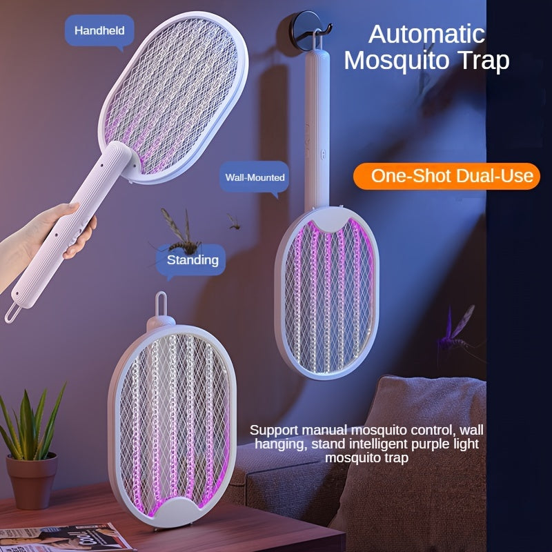 Складной электрический уничтожитель комаров с ультрафиолетовым светом, перезаряжаемый через USB, настенный убиватель мух