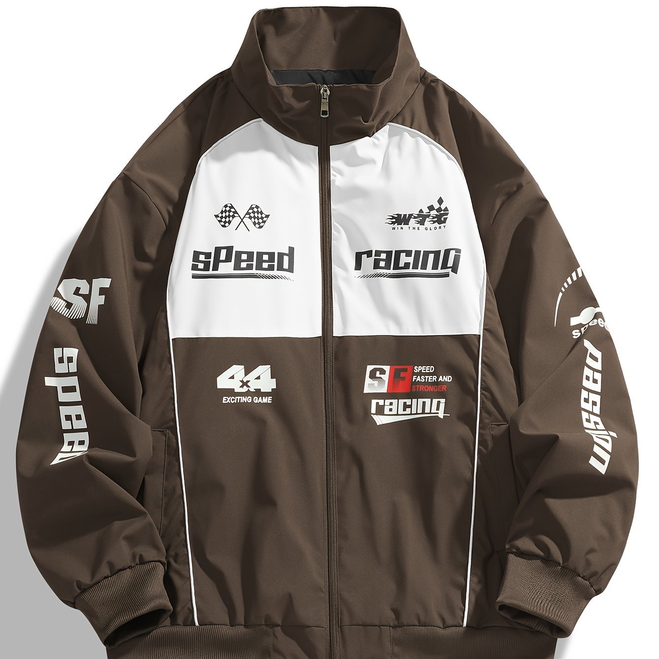 Erkaklar uchun 3041 Sport Casual Poyga Kostyum Jeketi kundalik kiyim uchun.