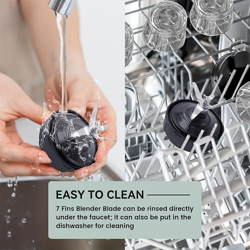 Stainless Steel 7-Fin Extractor Blade Assembly for Nutri Ninja Blenders Auto IQ