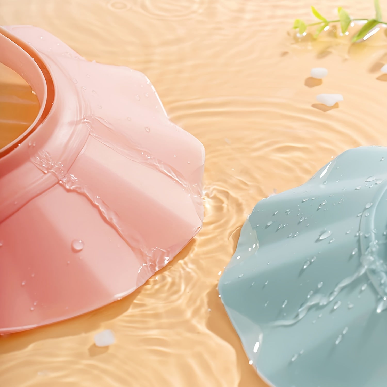 Gorro de ducha ajustable a prueba de agua para bebé, protección para oídos y ojos