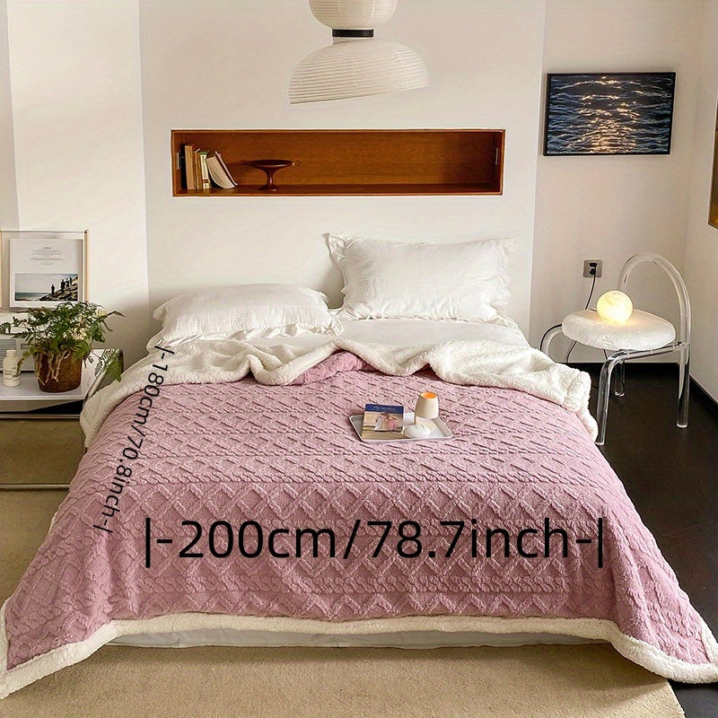 Qulay Fleece tashlash plashkasi 1-chi qirrali ikki tomonlama yumshoq polyester, yotoqxona va mehmonxona uchun, yashil, ko'k, sariq