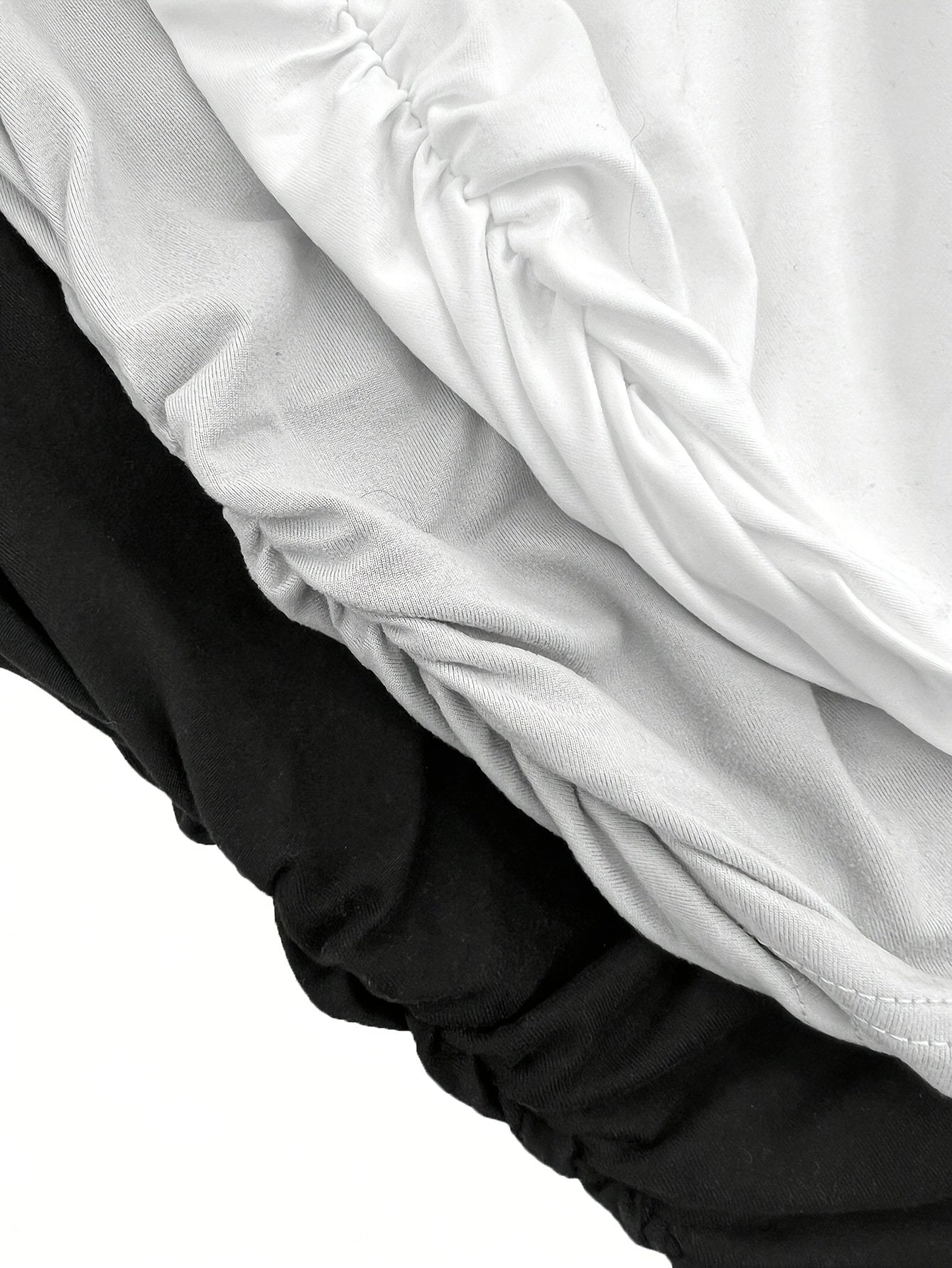 3-Pack Solid Side Ruched Women's Casual Crew Neck Short Sleeve T-Shirts for Spring Summer