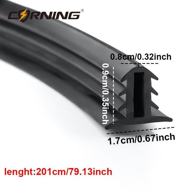 Avtomobillar, yuk mashinalari, qayiq, RVlar uchun qora rezina yoping'ich chiziq, shovqinni yalıtish, shisha oynasi bo'shlig'ini yopish