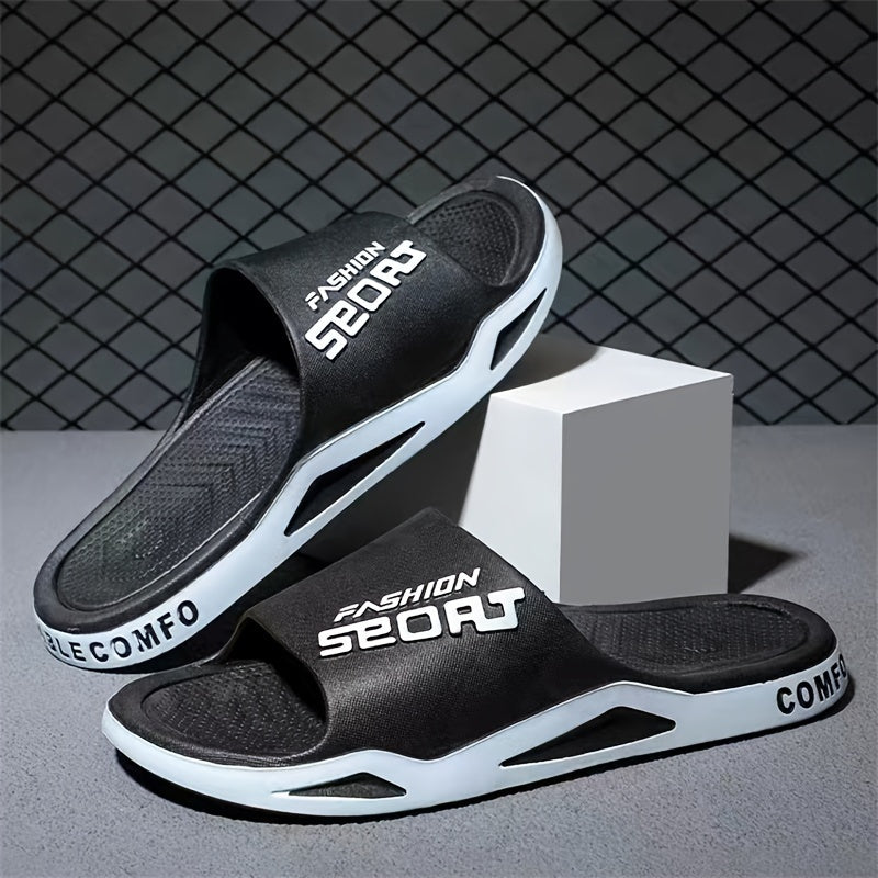 Zapatillas de PVC para hombre con punta abierta, casuales, para interior y exterior, antideslizantes, para todas las estaciones