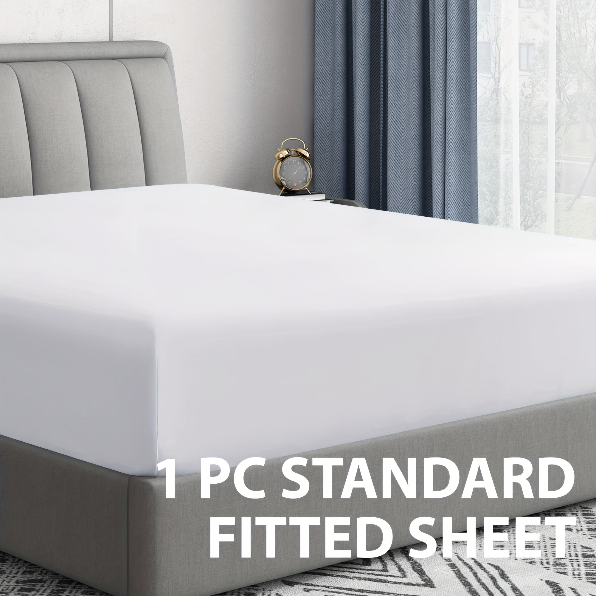 Single Fitted Sheet All-Season Microfiber Hypoallergenic Breathable Mattress Protector