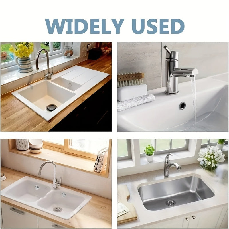 Vanna va oshxona lavabolariga mo'ljallangan 4 yoki 2 ta plastik qopqoq to'plami, zamonaviy xrom doira drenaj qopqog'i bilan to'ldirilgan, lavabolar uchun aksessuarlar uchun mukammal.