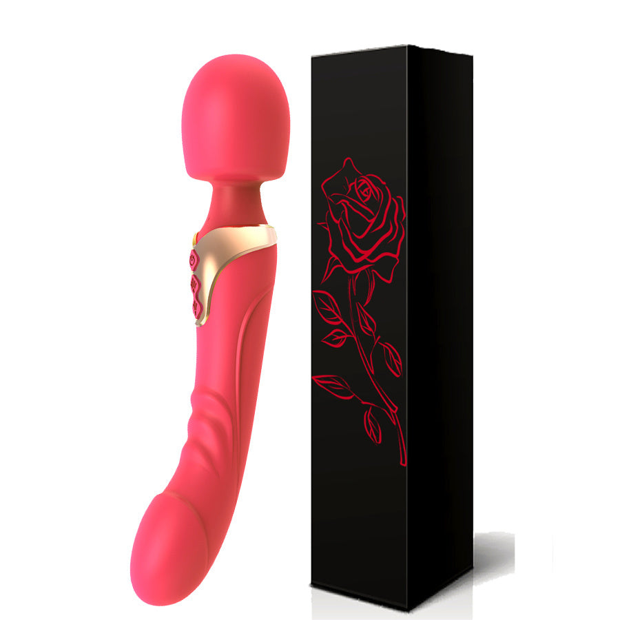 Women Silicone Vibrator Wand with 10 Modes Clitoral and G-Spot Stimulator
