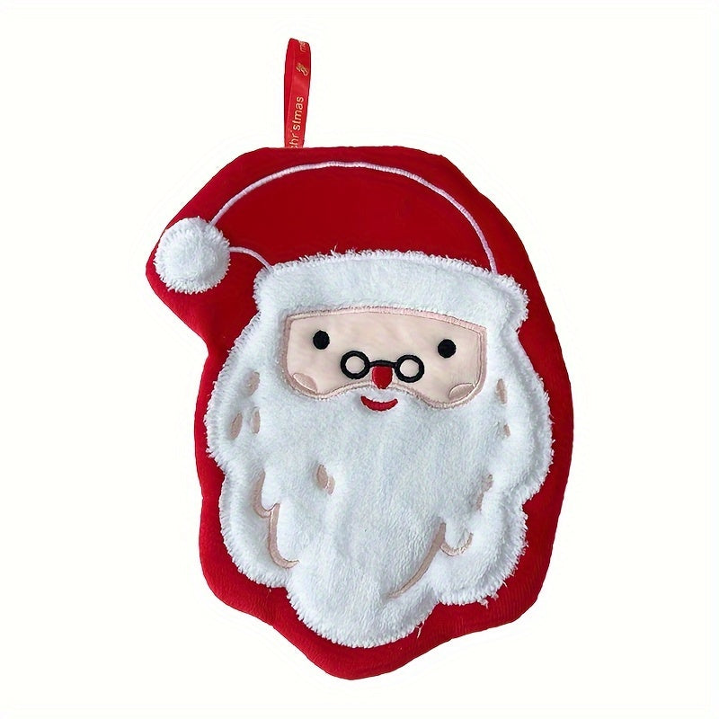 Bayramlik Santa Claus qo‘l sochiq koral mo‘ynali tez quriydigan so‘riladigan oshxona va hammom bezaklari