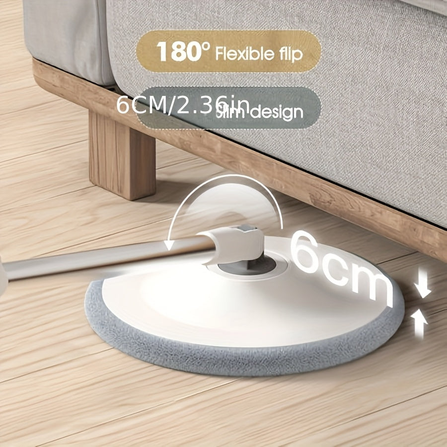 Qoʻldan ozod aylanuvchi mop va kova tizimi, quruq va hoʻl tozalash uchun 2 ta qayta ishlatiladigan pad bilan