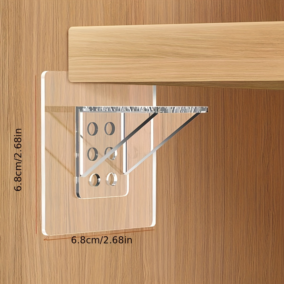 4 dona o'z-o'zini yopishtiradigan javon qo'llab-quvvatlash bracketlari oshxona shkaflari va kitob javonlari uchun