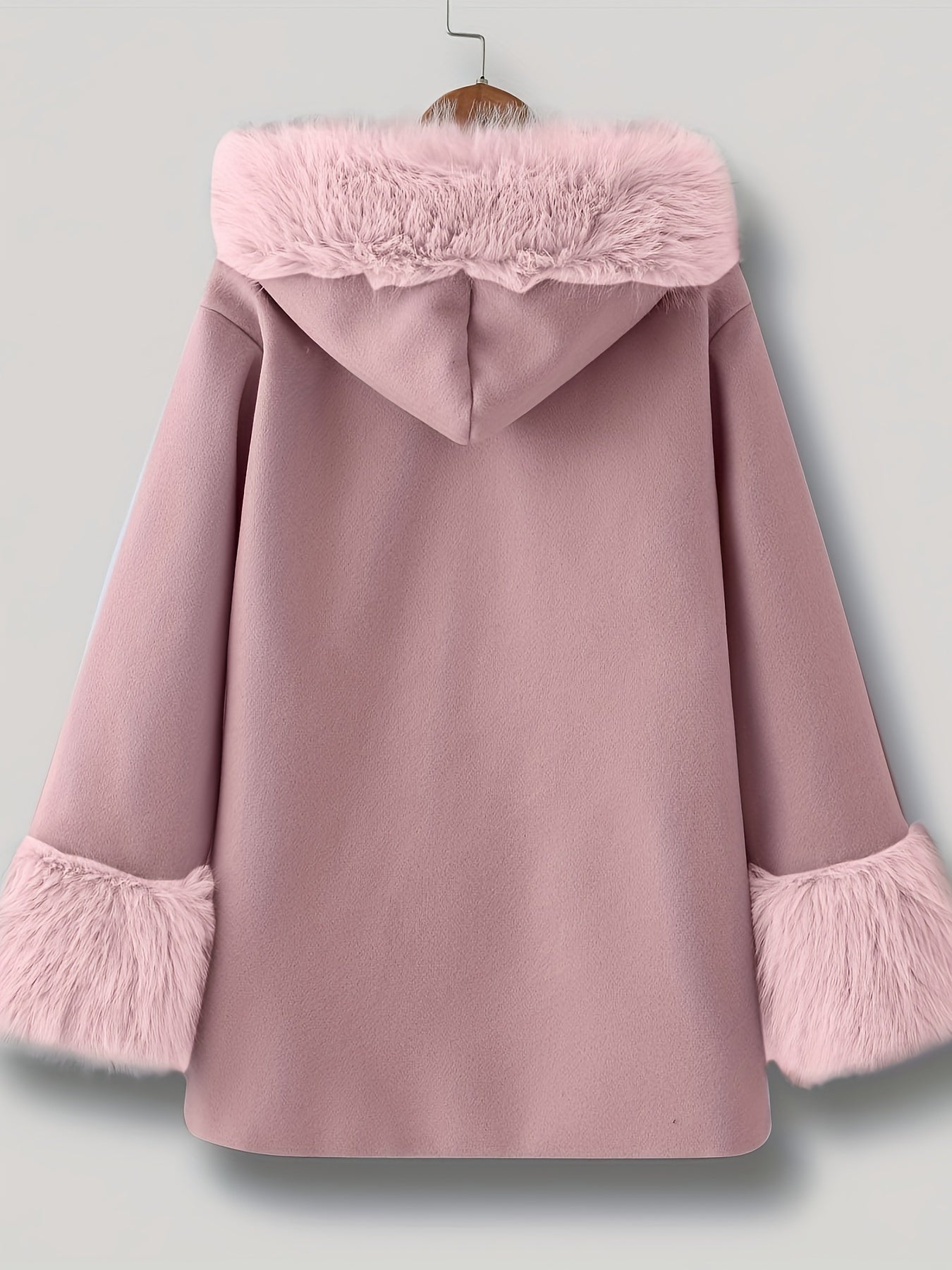 Girls' Hooded Coat for Girls 12 and Under Polyester Solid Color Fall Winter Casual Outerwear