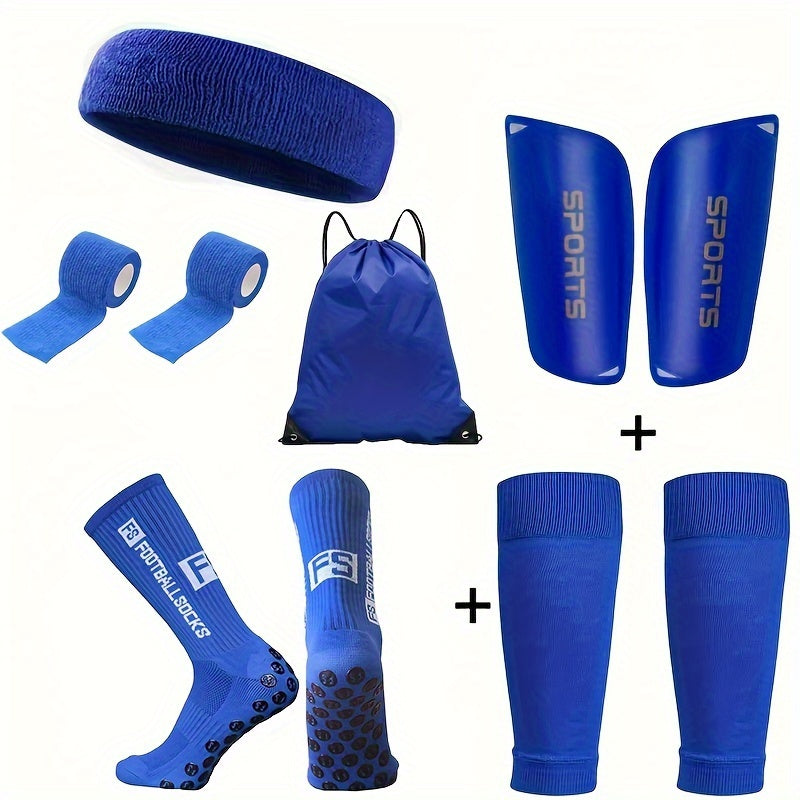 Sportswear Set for Men and Women Includes Non-Slip Socks Calf Sleeves Backpack Headband and Sports Tape for Soccer Yoga Outdoor Activities