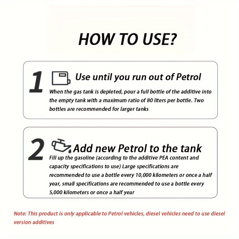 Gasoline Additive 100ml Boosts Power Cleans Injectors Fuel Saver