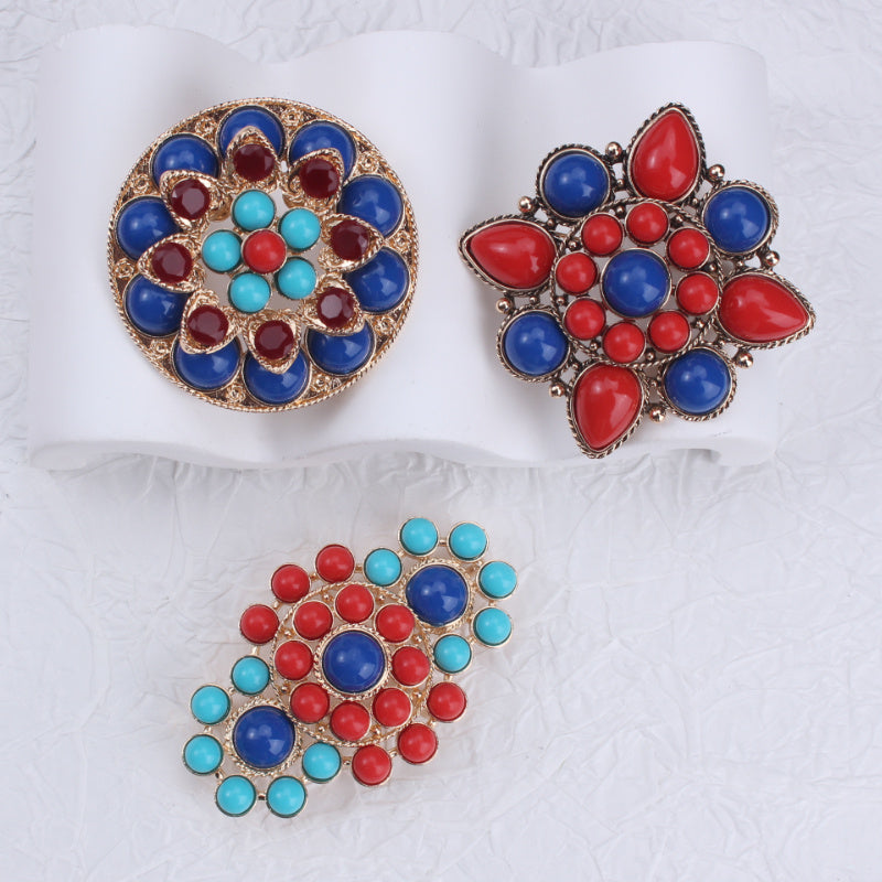 Enamel Lotus Brooch Pin for Coats and Skirts Stylish Dual-Use Jewelry
