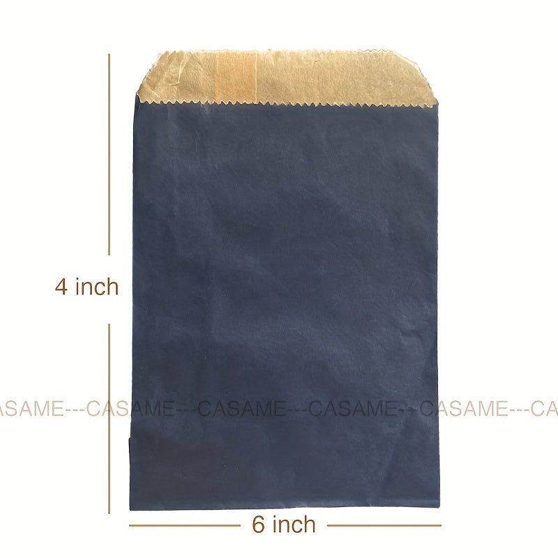 50pcs Kraft Paper Bags 15x10cm Wave Dot Brown and Wine Red for Gifts and Events